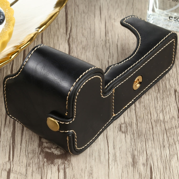 1/4 inch Thread PU Leather Camera Half Case Base for FUJIFILM X-S10 (Black) - Half Case by buy2fix | Online Shopping UK | buy2fix