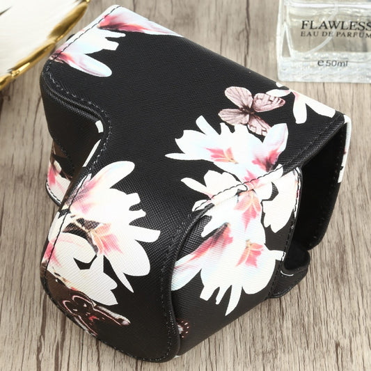Flower Pattern PU Leather Camera Case for Sony A6000 / A6300 / A6400 / Nex 6 (Black) by buy2fix