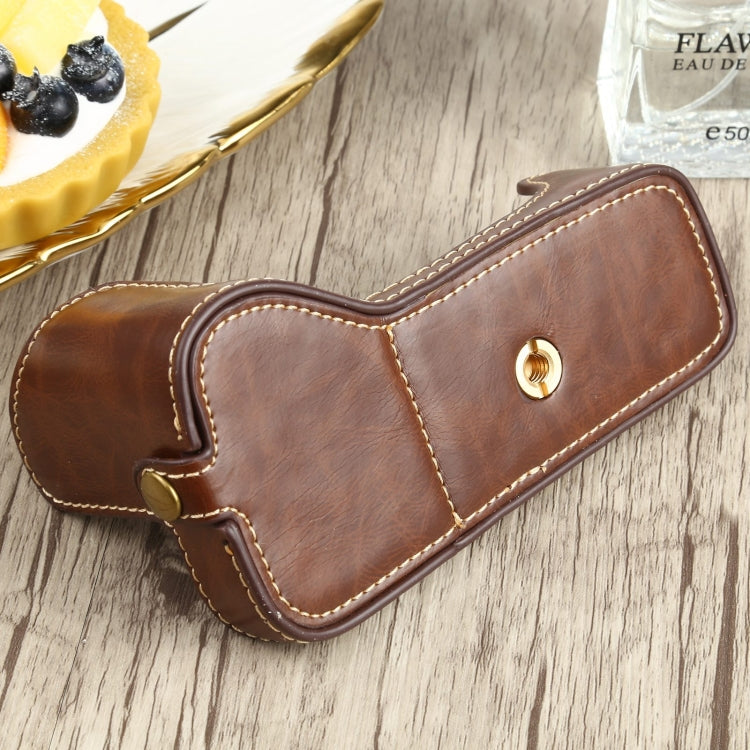 1/4 inch Thread PU Leather Camera Half Case Base for Canon EOS 77D / 800D(Coffee) - Half Case by buy2fix | Online Shopping UK | buy2fix