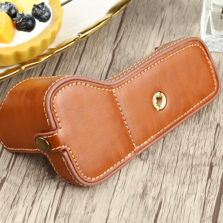 1/4 inch Thread PU Leather Camera Half Case Base for Canon EOS 77D / 800D(Brown) - Half Case by buy2fix | Online Shopping UK | buy2fix