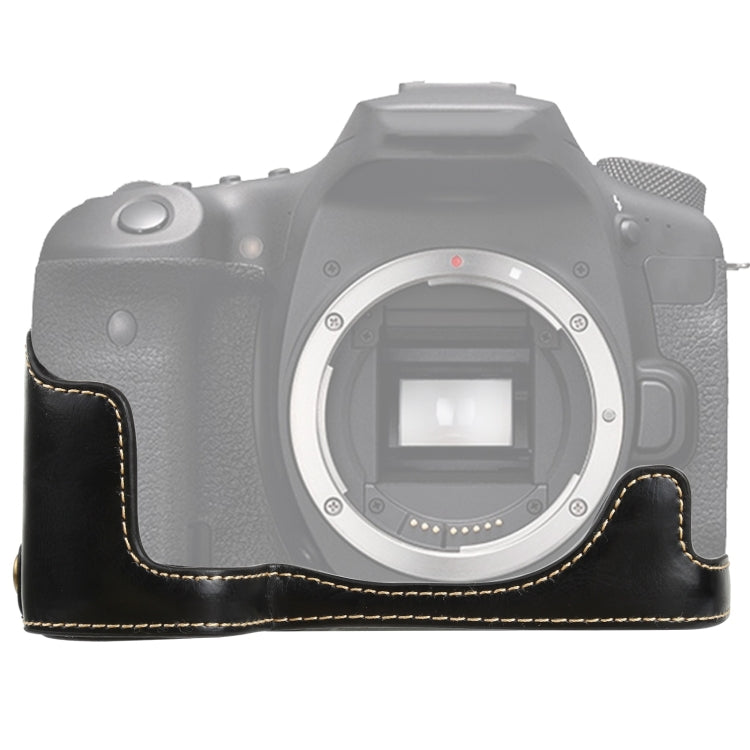 1/4 inch Thread PU Leather Camera Half Case Base for Canon EOS 90D (Black) - Half Case by buy2fix | Online Shopping UK | buy2fix