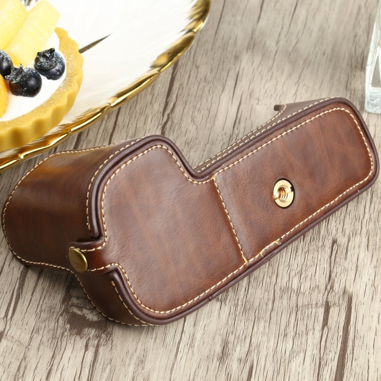 1/4 inch Thread PU Leather Camera Half Case Base for Canon EOS 90D (Coffee) - Half Case by buy2fix | Online Shopping UK | buy2fix