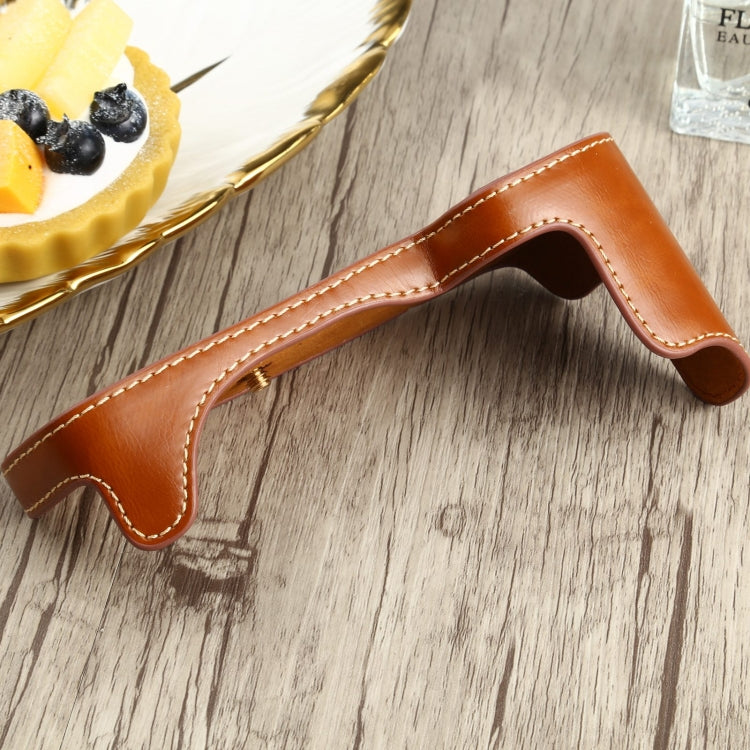 1/4 inch Thread PU Leather Camera Half Case Base for Canon EOS 90D (Brown) - Half Case by buy2fix | Online Shopping UK | buy2fix