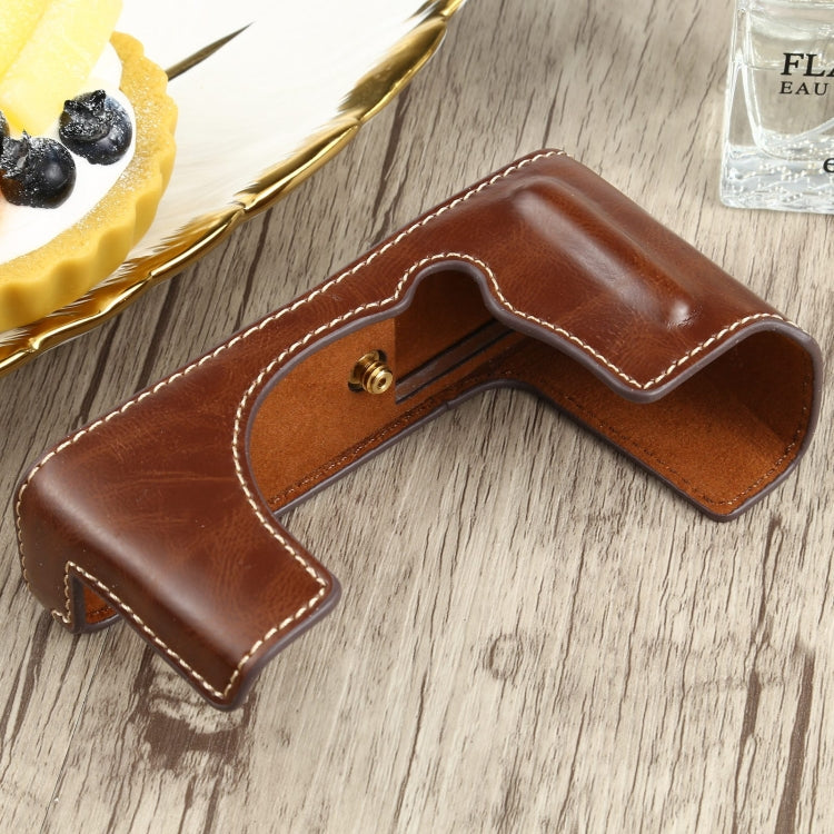1/4 inch Thread PU Leather Camera Half Case Base for FUJIFILM XE4 (Coffee) - Half Case by buy2fix | Online Shopping UK | buy2fix