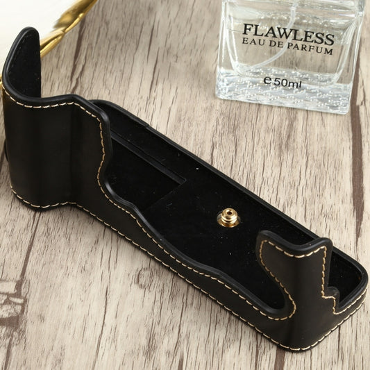 1/4 inch Thread PU Leather Camera Half Case Base for FUJIFILM X-T4 (Black) - Half Case by buy2fix | Online Shopping UK | buy2fix