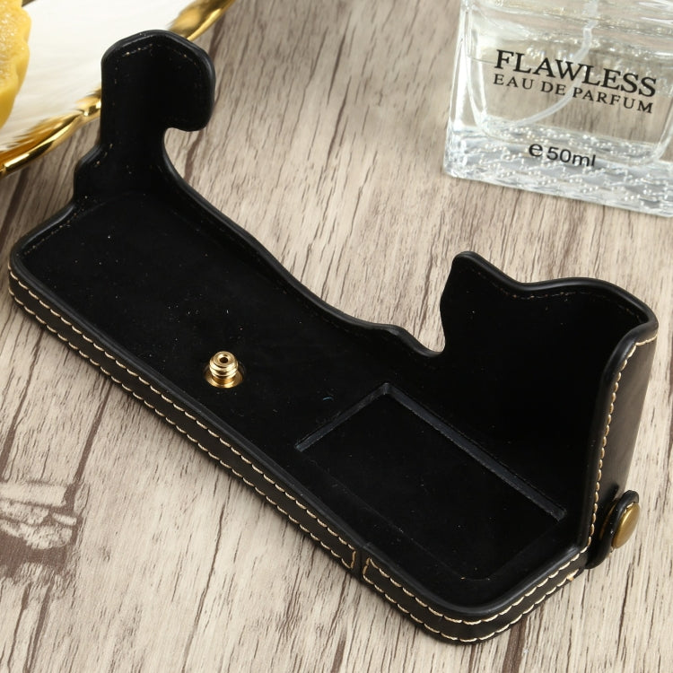 1/4 inch Thread PU Leather Camera Half Case Base for FUJIFILM X-T4 (Black) - Half Case by buy2fix | Online Shopping UK | buy2fix