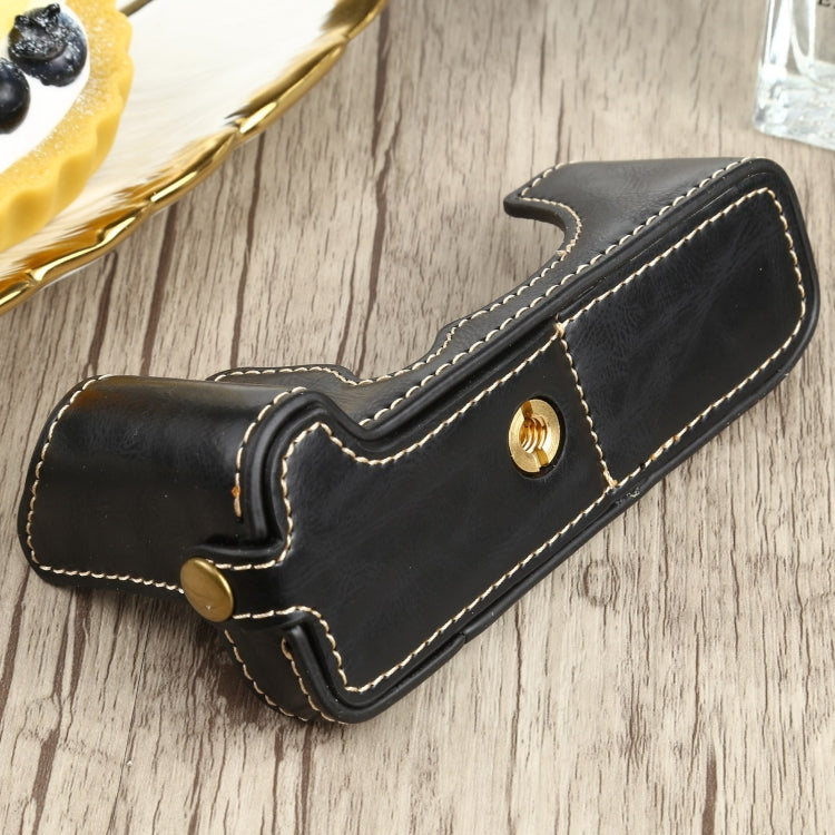 1/4 inch Thread PU Leather Camera Half Case Base for FUJIFILM XT200 (Black) - Half Case by buy2fix | Online Shopping UK | buy2fix