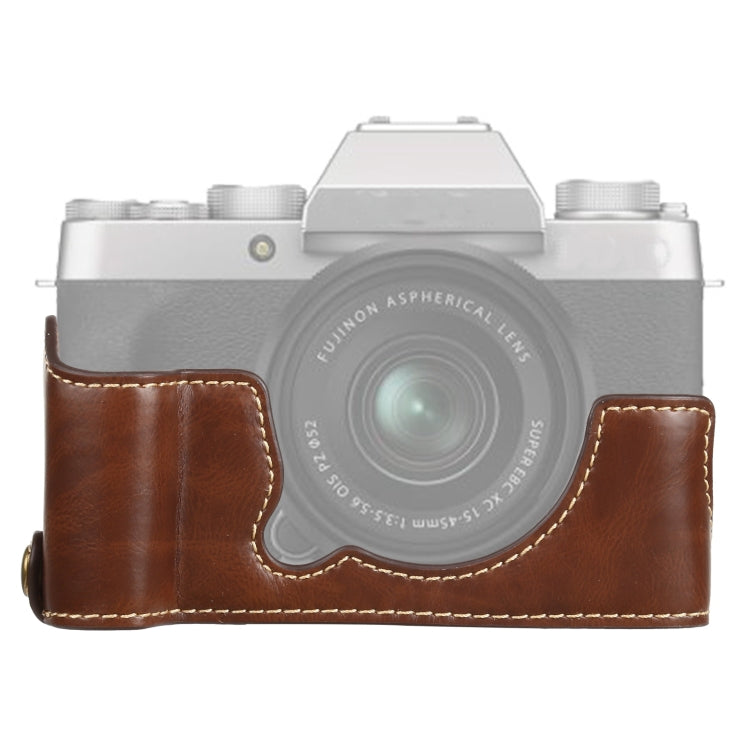 1/4 inch Thread PU Leather Camera Half Case Base for FUJIFILM XT200 (Coffee) - Half Case by buy2fix | Online Shopping UK | buy2fix