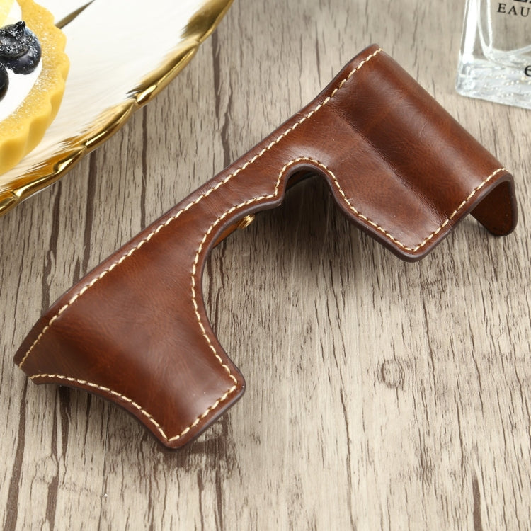 1/4 inch Thread PU Leather Camera Half Case Base for FUJIFILM XT200 (Coffee) - Half Case by buy2fix | Online Shopping UK | buy2fix