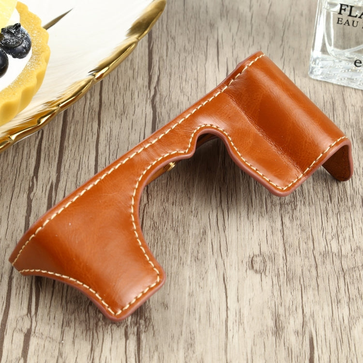 1/4 inch Thread PU Leather Camera Half Case Base for FUJIFILM XT200 (Brown) - Half Case by buy2fix | Online Shopping UK | buy2fix