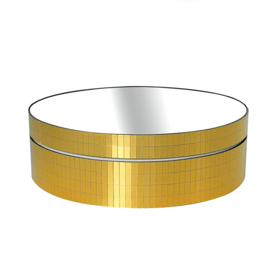 12cm 360 Degree Rotating Turntable Mirror Electric Display Stand Video Shooting Props Turntable, Load: 3kg (Gold) by buy2fix