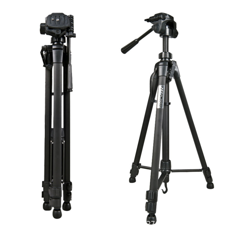 WeiFeng WT-3560 3-Section Folding Legs Live Broadcast Aluminum Alloy Tripod Mount (Black) - Tripods by buy2fix | Online Shopping UK | buy2fix