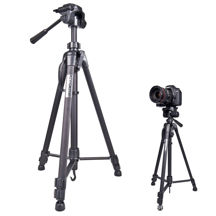WeiFeng WT-3560 3-Section Folding Legs Live Broadcast Aluminum Alloy Tripod Mount (Black) - Tripods by buy2fix | Online Shopping UK | buy2fix