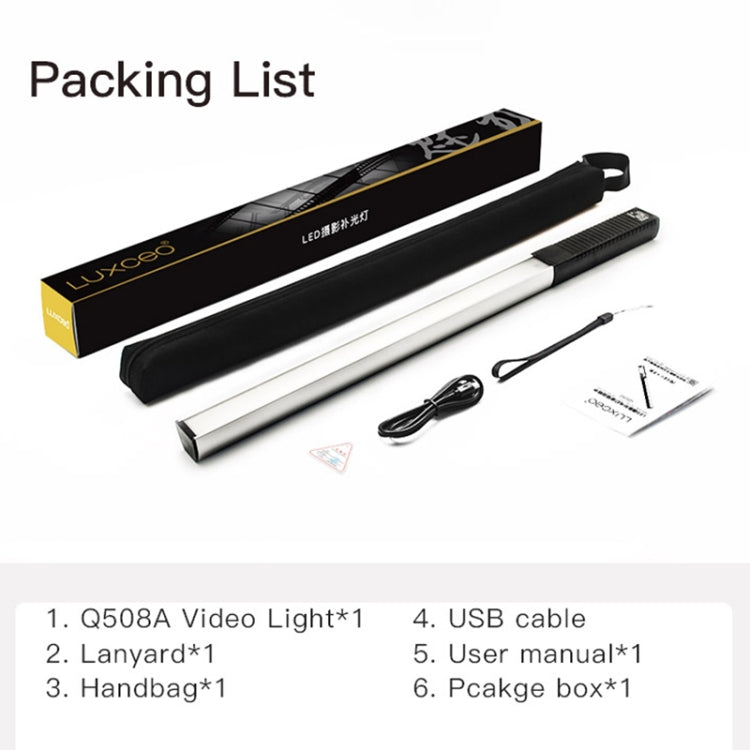 LUXCeO Q508A 8 Color Photo LED Stick Video Light Waterproof Handheld LED Fill Light Flash Lighting Lamp with Remote Control - by LUXCeO | Online Shopping UK | buy2fix