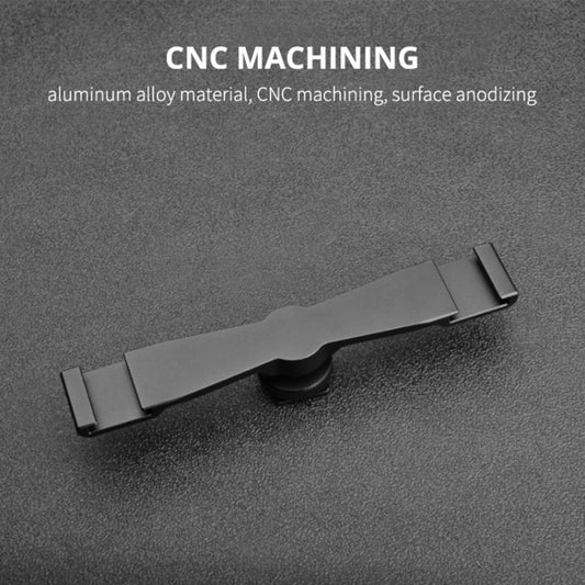 YELANGU A641 Cold Shoe to Dual Cold Shoe Mount Adapter Aluminum Alloy Extension Bracket (Black) - Stand Bracket by YELANGU | Online Shopping UK | buy2fix