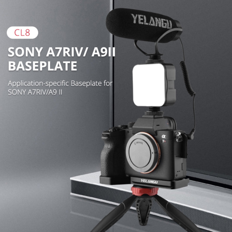 YELANGU CL8 Camera Expansion Board Base L Plate for Sony ILCE-9M2 / A9 II / ILCE-7RM4 / A7R IV(Black) - L-Bracket by YELANGU | Online Shopping UK | buy2fix