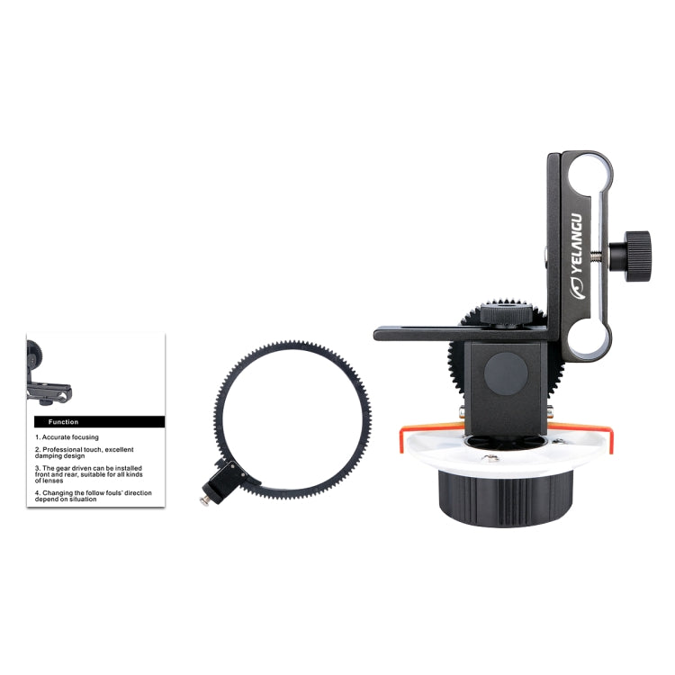 YELANGU F0 Camera Follow Focus with Gear Ring Belt for Canon / Nikon / Video Cameras / DSLR Cameras (Orange) - Follow Focus by YELANGU | Online Shopping UK | buy2fix