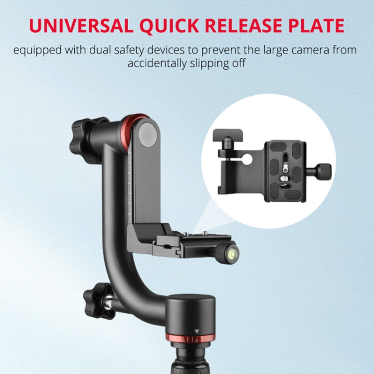 YELANGU A201 360 Degree Horizontal Gimbal Tripod Head for DV and SLR Cameras (Black) - Tripod Heads by YELANGU | Online Shopping UK | buy2fix