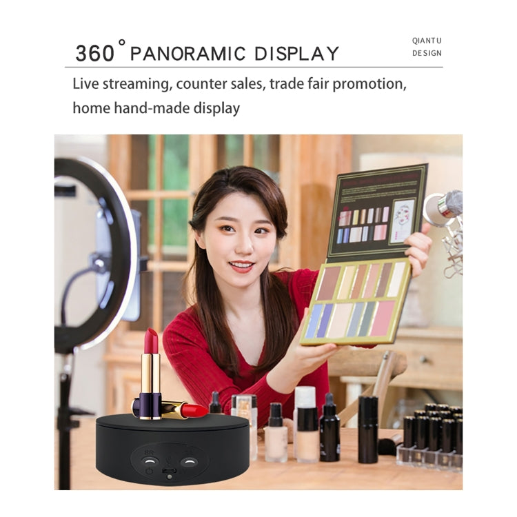 13cm Xiaoai Electric Rotating Turntable Display Stand Video Shooting Props Turntable (Black) - by buy2fix | Online Shopping UK | buy2fix