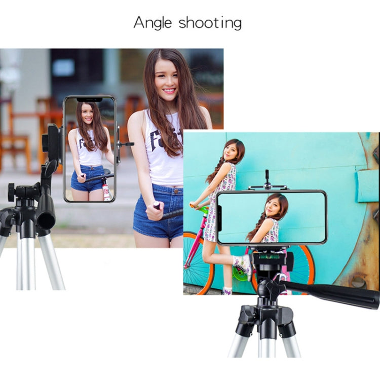 Live Broadcast Tripod 4-Section Folding Legs Aluminum Alloy Tripod Mount with U-Shape Three-Dimensional Tripod Head for DSLR & Digital Camera, Adjustable Height: 35-106cm by buy2fix