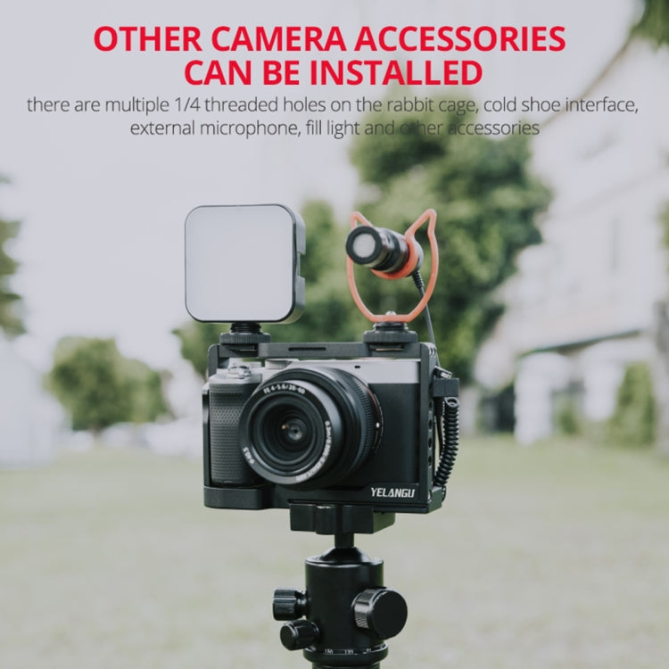 YELANGU C24 Video Camera Cage Stabilizer for Sony Alpha 7C / A7C / ILCE-7C (Black) by YELANGU