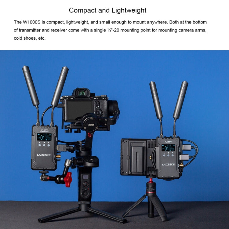 LAIZESKE W1000S 1000FT Dual HDMI + SDI Wireless Video Transmission System (Black) - On-camera Monitors by buy2fix | Online Shopping UK | buy2fix