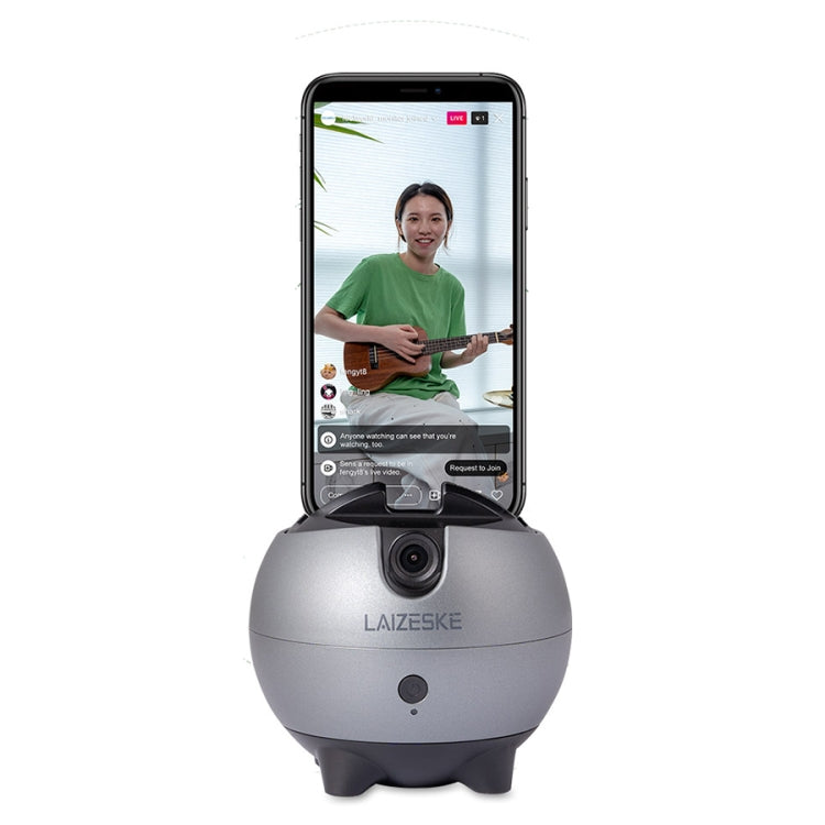 LAIZESKE LA8 Smart Robot Cameraman 360 Degree Auto Tracking Phone Holder (Grey) - Tripod Heads by buy2fix | Online Shopping UK | buy2fix