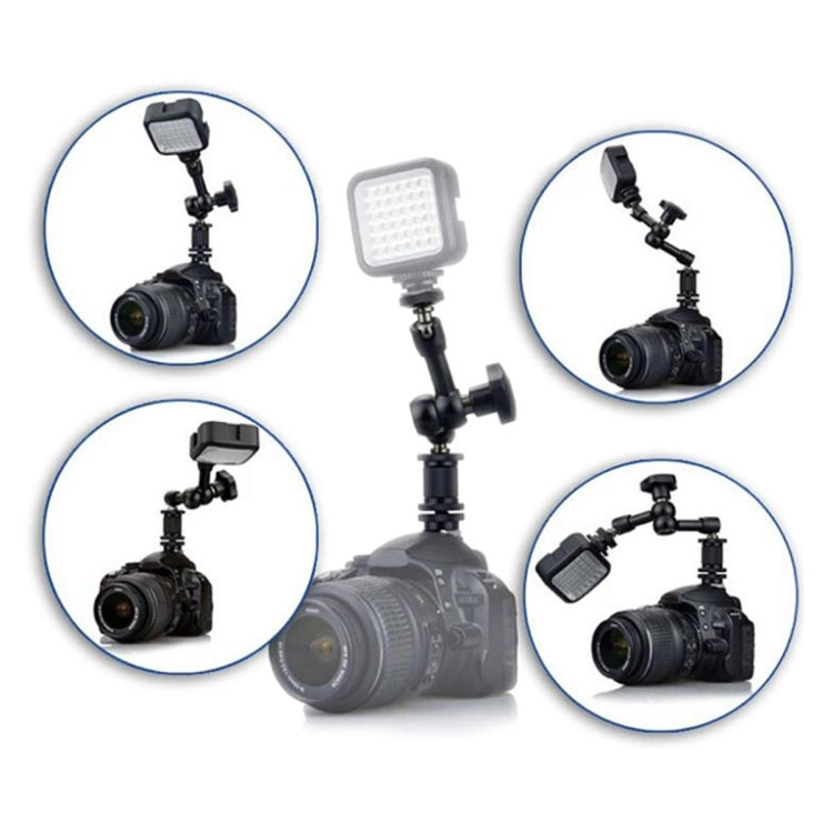 7 inch Adjustable Friction Articulating Magic Arm + Large Claws Clips with Phone Clamp (Black) - Camera Gimbal by buy2fix | Online Shopping UK | buy2fix
