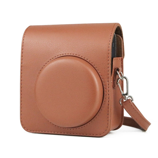 Full Body Camera Retro PU Leather Case Bag with Strap for FUJIFILM instax mini 40 (Brown) - Leather Bag by buy2fix | Online Shopping UK | buy2fix