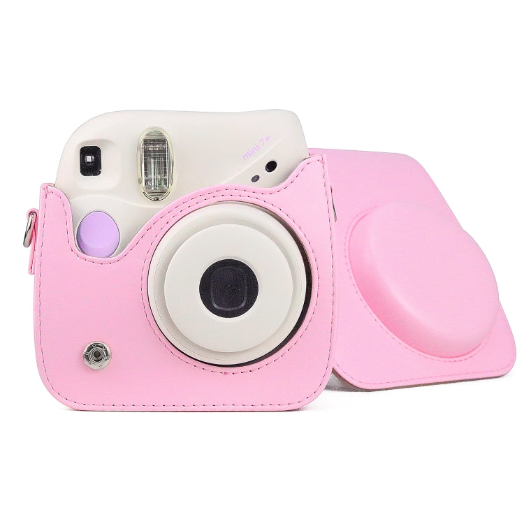 Retro Full Body PU Leather Case Camera Bag with Strap for FUJIFILM instax mini 7+ (Pink) by buy2fix