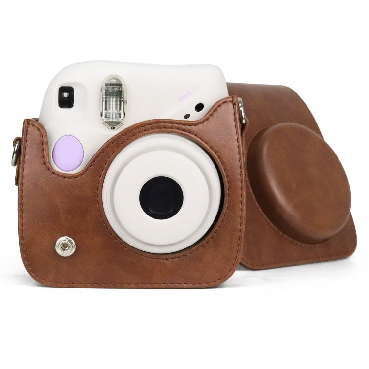 Retro Full Body PU Leather Case Camera Bag with Strap for FUJIFILM instax mini 7+ (Brown) by buy2fix
