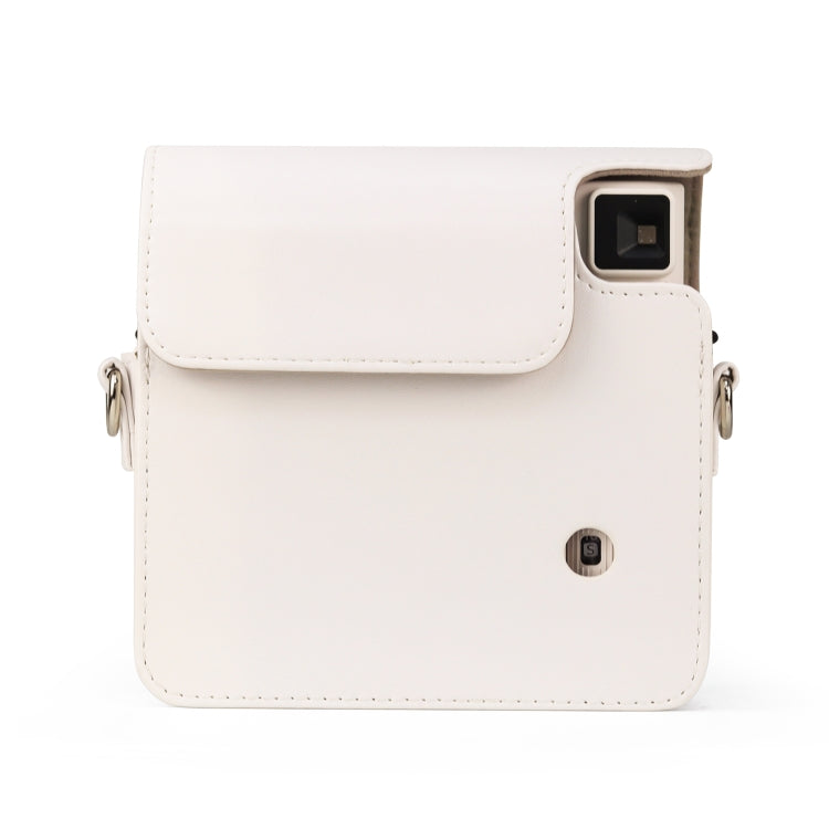 Full Body PU Leather Case Camera Bag with Strap for FUJIFILM instax Square SQ1 (White) - Camera Accessories by buy2fix | Online Shopping UK | buy2fix
