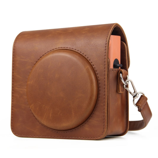 Full Body PU Leather Case Camera Bag with Strap for FUJIFILM instax Square SQ1 (Brown) - Leather Bag by buy2fix | Online Shopping UK | buy2fix