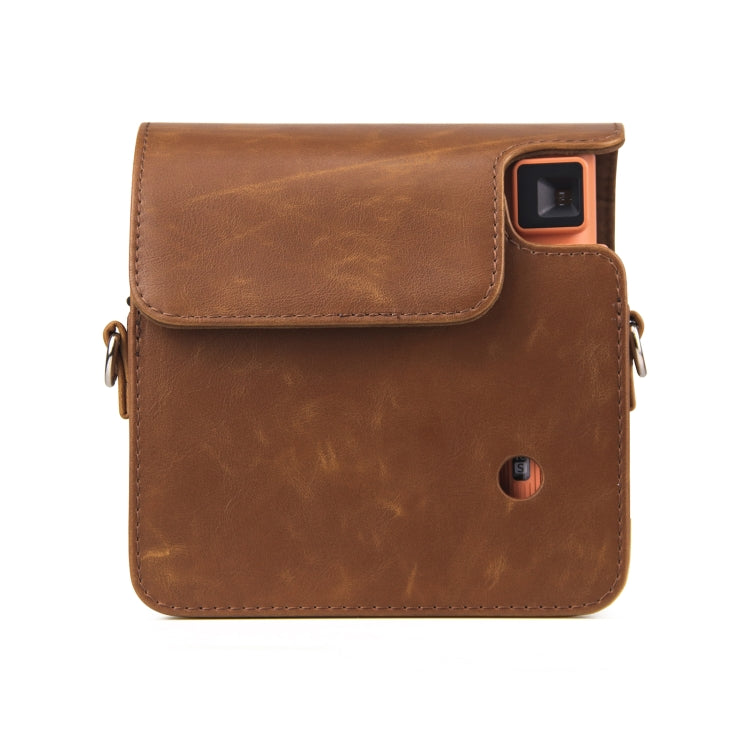 Full Body PU Leather Case Camera Bag with Strap for FUJIFILM instax Square SQ1 (Brown) - Leather Bag by buy2fix | Online Shopping UK | buy2fix