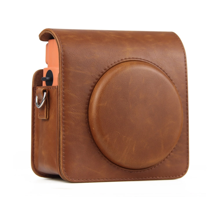 Full Body PU Leather Case Camera Bag with Strap for FUJIFILM instax Square SQ1 (Brown) - Leather Bag by buy2fix | Online Shopping UK | buy2fix