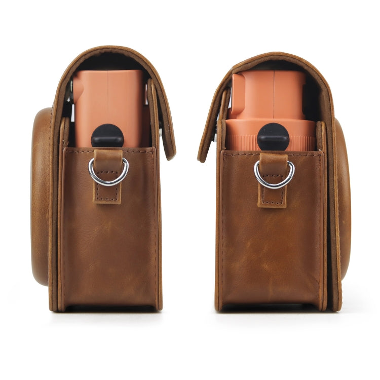 Full Body PU Leather Case Camera Bag with Strap for FUJIFILM instax Square SQ1 (Brown) - Leather Bag by buy2fix | Online Shopping UK | buy2fix