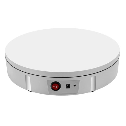 22cm Electric Rotating Display Stand Video Shooting Props Turntable, Load: 50kg, EU Plug (White) by buy2fix