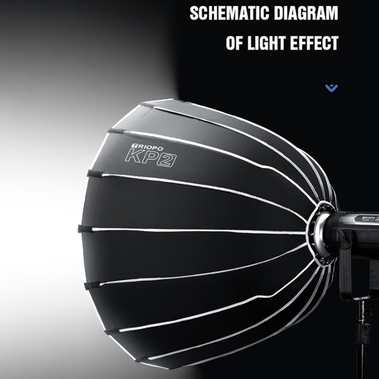 TRIOPO KP2-120 120cm Speedlite Flash Deep Parabolic Softbox Bowens Mount Diffuser(Black) - by TRIOPO | Online Shopping UK | buy2fix
