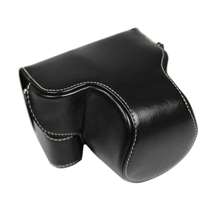 Full Body Camera PU Leather Case Bag for Sony LCE-7C / Alpha 7C / A7C 28-60mm / 40.5mm Lens(Black) - Leather Bag by buy2fix | Online Shopping UK | buy2fix
