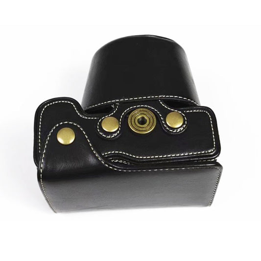 Full Body Camera PU Leather Case Bag for Sony LCE-7C / Alpha 7C / A7C 28-60mm / 40.5mm Lens(Black) by buy2fix