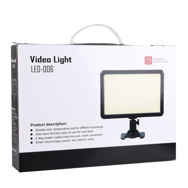 LED-006 104 LED 850LM Dimmable Video Light on-Camera Photography Lighting Fill Light for Canon, Nikon, DSLR Camera - by buy2fix | Online Shopping UK | buy2fix