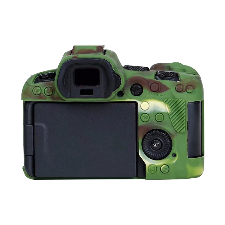 For Canon EOS R6 Litchi Texure Soft Silicone Case(Camouflage) - Protective Case by buy2fix | Online Shopping UK | buy2fix