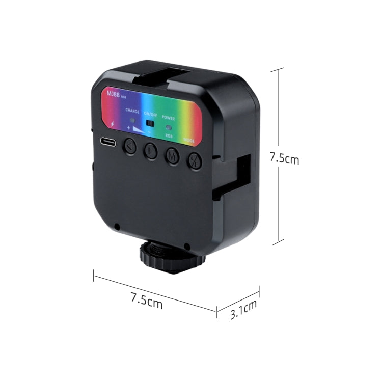 MJ88 Pocket 3000-7000K+RGB Full Color Beauty Fill Light Handheld Camera Photography Streamer LED Light with Remote Control(Black) - by buy2fix | Online Shopping UK | buy2fix