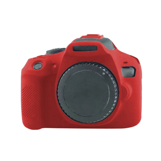 Soft Silicone Protective Case for Canon EOS 2000D (Red) by buy2fix