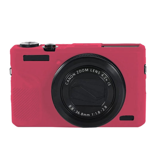 For Canon PowerShot G7 X Mark III / G7X III / G7X3 Soft Silicone Protective Case(Rose Red) by buy2fix