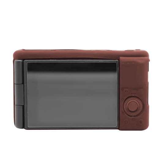 Soft Silicone Protective Case for Sony ZV-1 (Coffee) by buy2fix