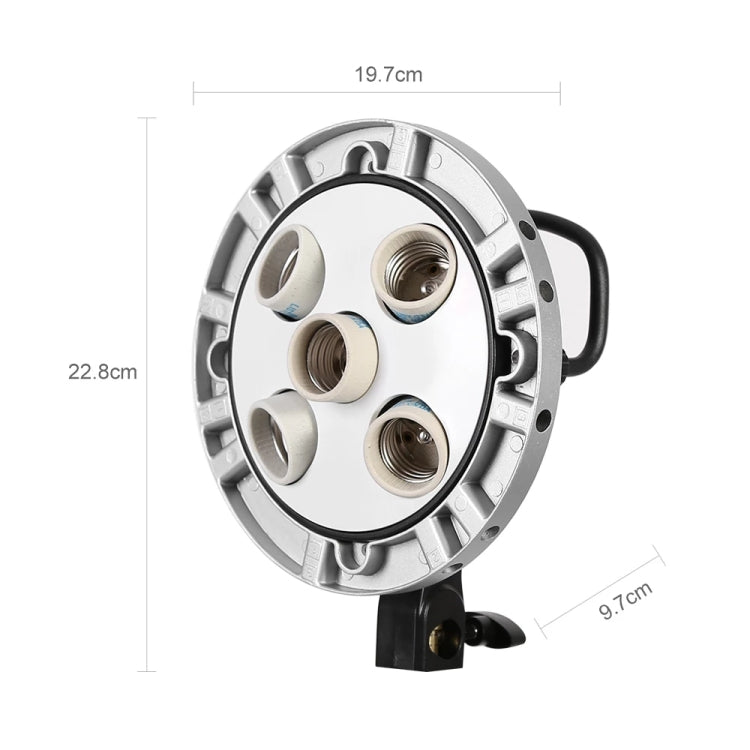 Godox TL-5 5 in 1 E27 Socket Tricolor Bulb Light Lamp Head Mount(UK Plug) - by Godox | Online Shopping UK | buy2fix