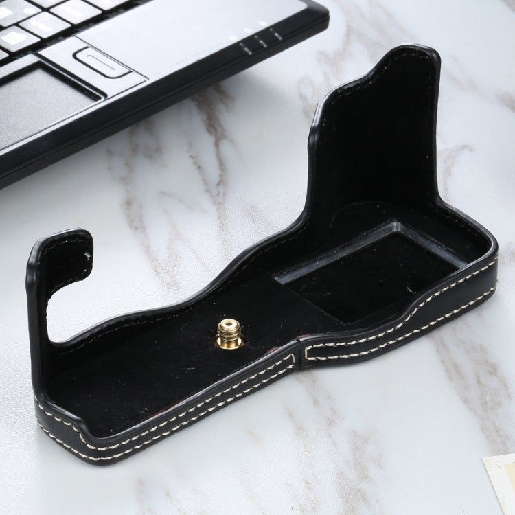 1/4 inch Thread PU Leather Camera Half Case Base for FUJIFILM X-T3/X-T2(Black) - Half Case by buy2fix | Online Shopping UK | buy2fix