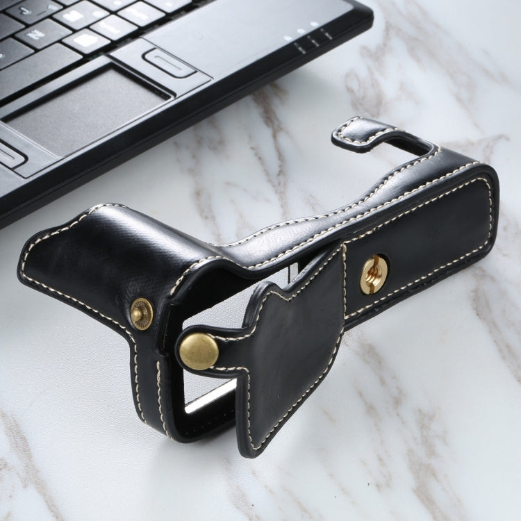 1/4 inch Thread PU Leather Camera Half Case Base for FUJIFILM X-T3/X-T2(Black) - Half Case by buy2fix | Online Shopping UK | buy2fix