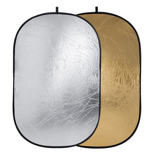 Godox FT01 2 in 1 Gold / Silver Oval Folding Reflector Board, Size: 60 x 90cm by Godox